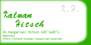 kalman hitsch business card